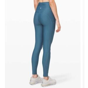 Lululemon Flurry Up Super High-Rise Tight 25" Petrol‎ Blue Womens Size 8 LW5CC6S